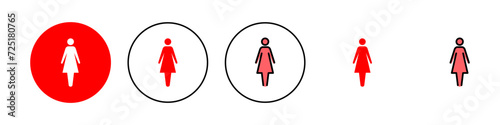 Female icon set illustration. woman sign and symbol
