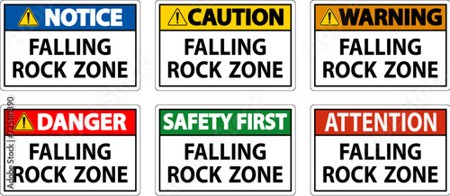 Danger Sign, Falling Rock Zone