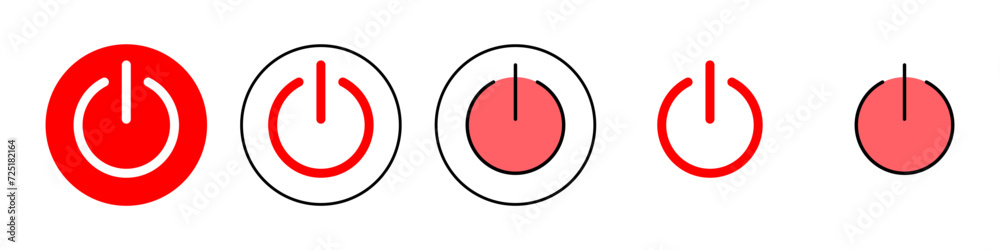 Power icon set illustration. Power Switch sign and symbol. Electric power Power icon set illustration. Power Switch sign and symbol. Electric power
