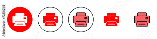 Print icon set illustration. printer sign and symbol