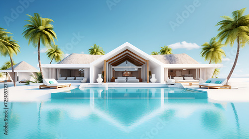swimming pool in resort © Artificial images