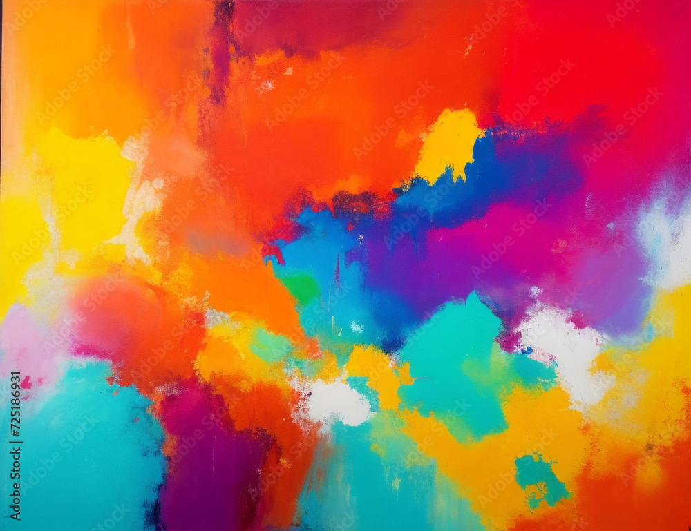 Abstract painting, colorful artwork
