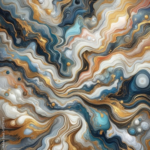 resemble a fluid or marble-like pattern