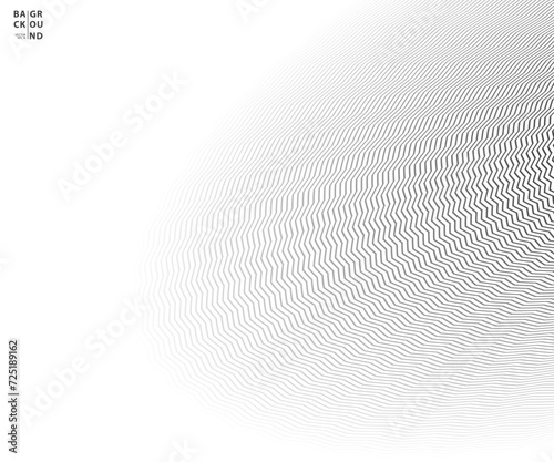 Zig Zag lines pattern. Wavy line background. Wave texture vector - illustration