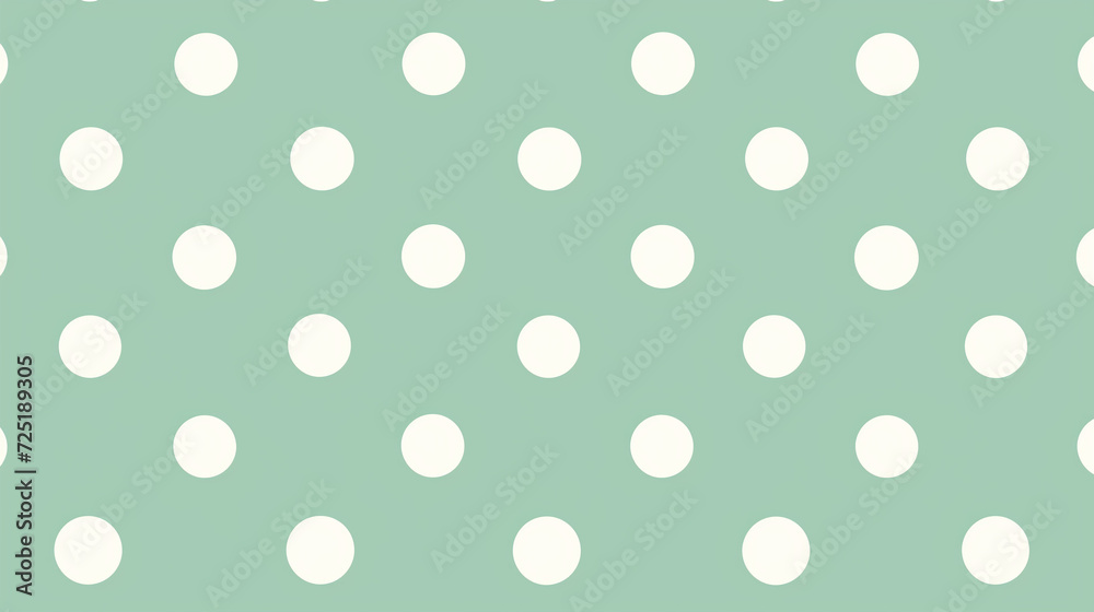Mint green and white polka dots, background