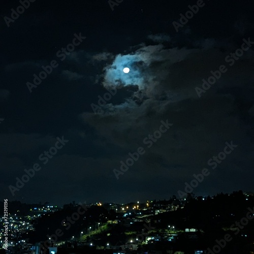 clouds over city