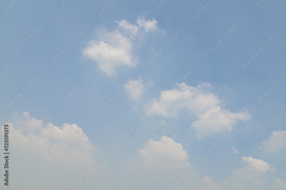 Bright Blue sky with white cloud. Beautiful sky background and wallpaper. Clear day and good weather in the morning. Bright Blue sky with white cloud. Beautiful sky background and wallpaper. Clear day and good weather in the morning.