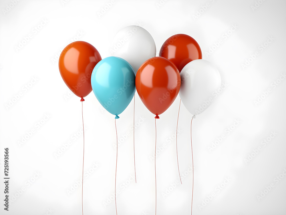 Isolated red, yellow, and blue balloons in a festive celebration illustration, featuring vibrant colors, helium-filled fun, and a touch of holiday cheer,Generative Ai Isolated red, yellow, and blue balloons in a festive celebration illustration, featuring vibrant colors, helium-filled fun, and a touch of holiday cheer,Generative Ai