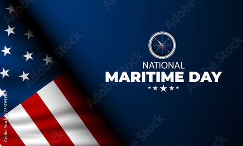 Happy National Maritime Day May 22 Background vector illustration photo