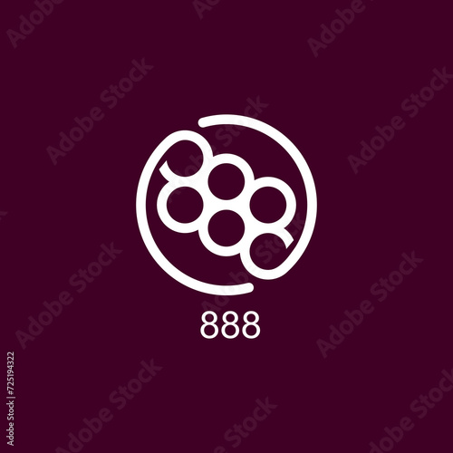 Vectors are monograms of the numbers 8, 8 and 8.
