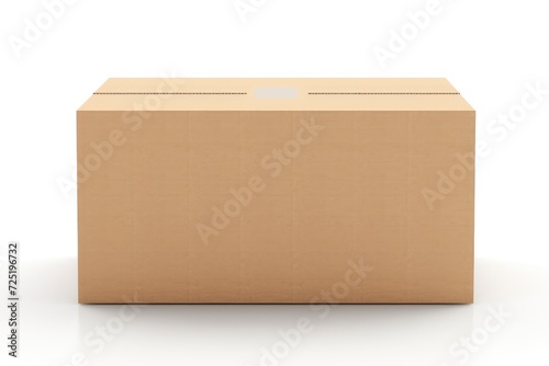 Close-up cardboard box on white background © Wayu