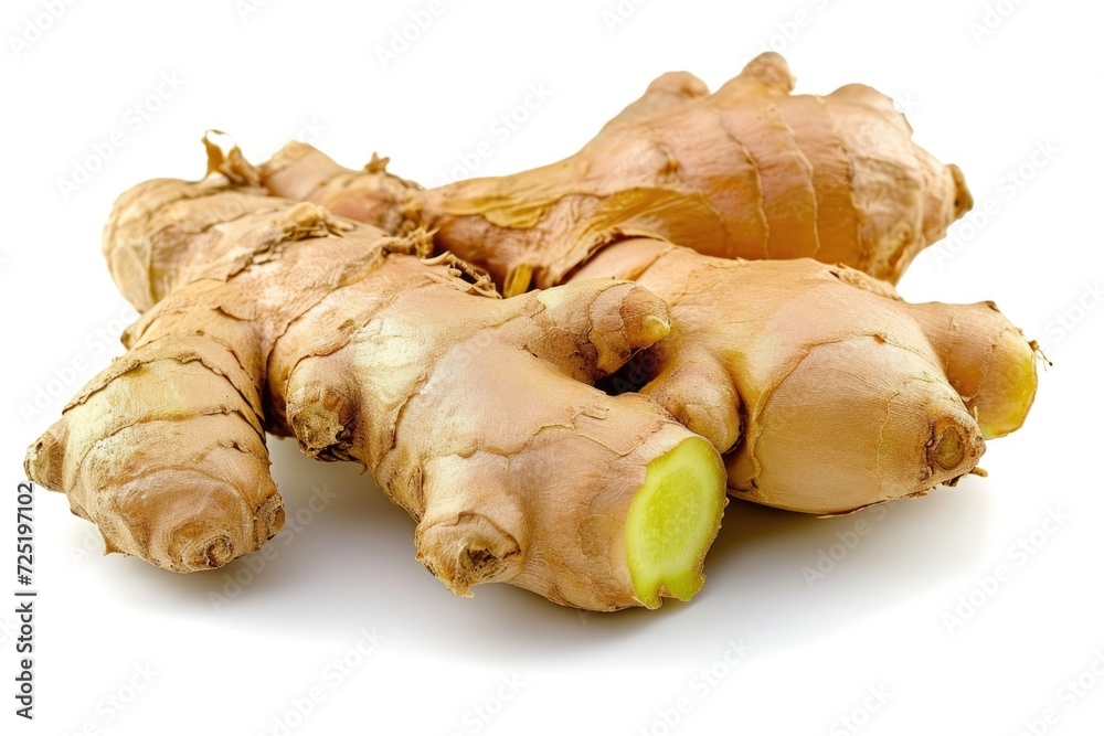 fresh ginger root isolated on white background fresh ginger root isolated on white background