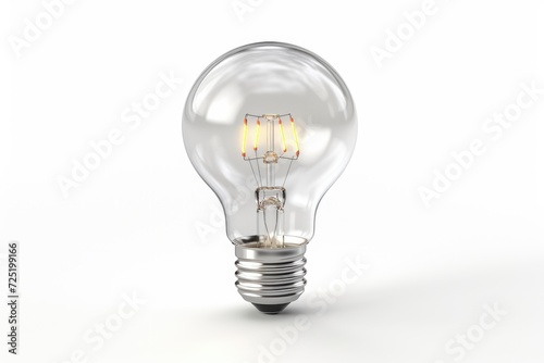 Close-up light bulb on white background