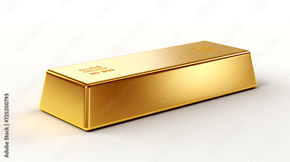 gold bar on white background realistic gold bar on white background realistic