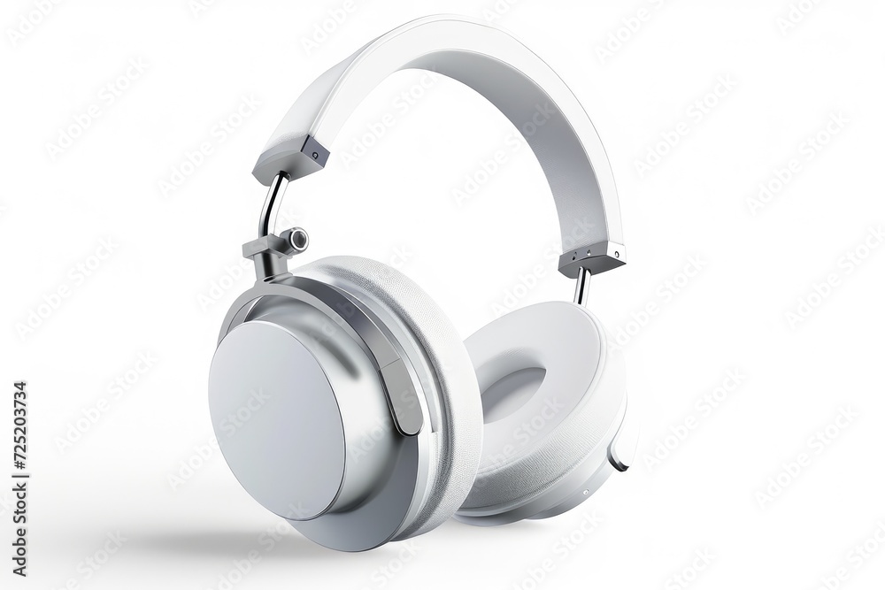 Close-up headphones on a white background Close-up headphones on a white background
