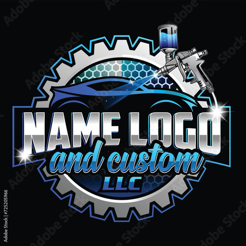 Car painting logo design vector. Illustration graphic vector of Auto Car Painting logo design template. Auto painting logo design