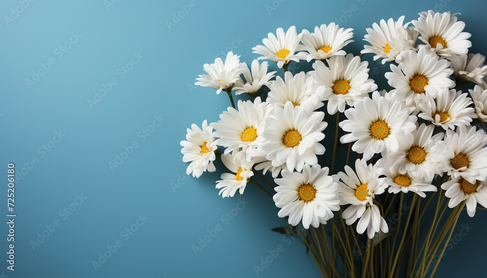 Freshness of summer yellow daisy blossoms in green meadow generated by AI Freshness of summer yellow daisy blossoms in green meadow generated by AI
