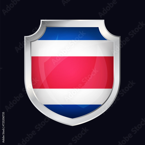 Costa Rica Silver Shield Flag Icon Free Download Costa Rica Silver Shield Flag Icon - GFXLoad