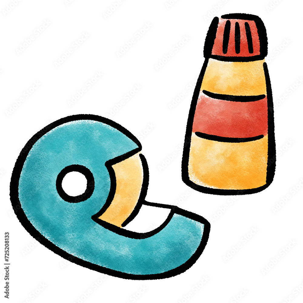 ゆるくてかわいいテープ・のりの手描きイラスト素材 Stock Illustration | Adobe Stock