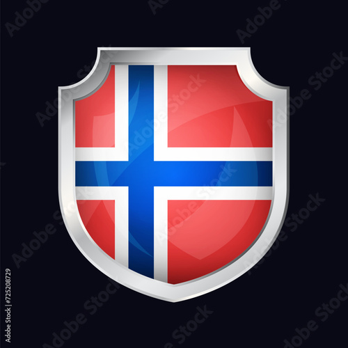 Norway Silver Shield Flag Icon