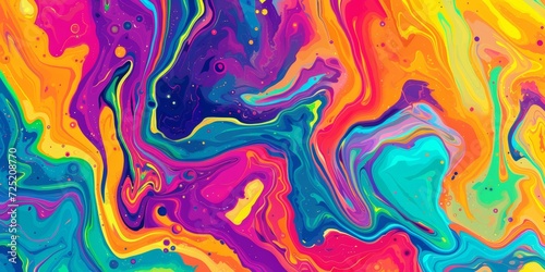 A psychedelic style with rainbow colors patterns © BackgroundWorld