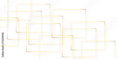 White geometric background with golden lines. Modern minimal and clean white gold background