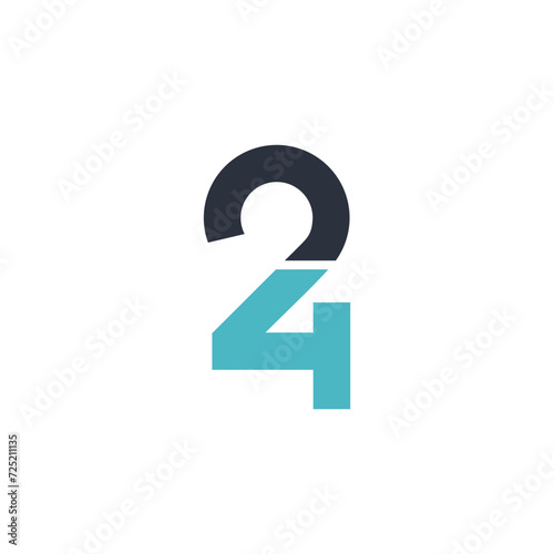 logos are the numbers two and four. Twenty four.