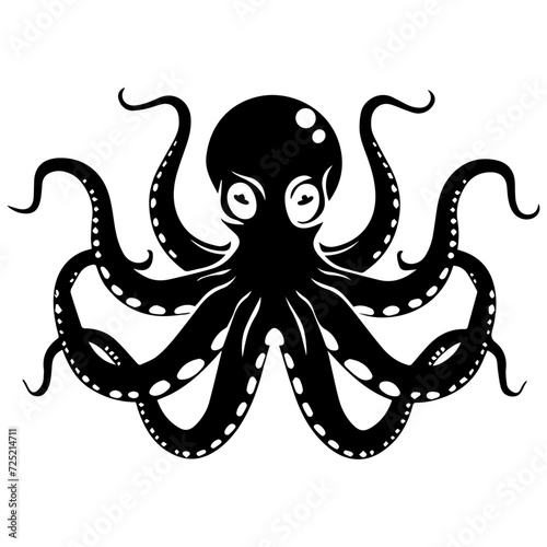 Octopus logo. Isolated octopus on white background