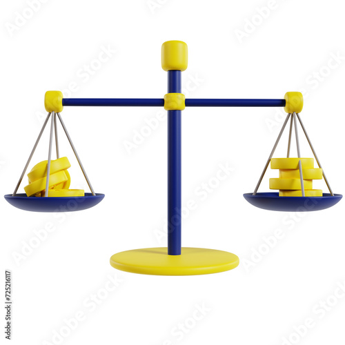 3D Corporate Balance Scale