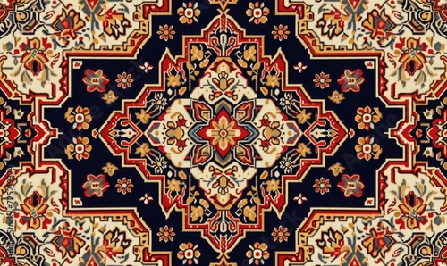 carpet pattern. Indian sari patola motif  photo