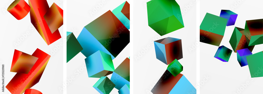 Flying 3d shapes, cubes and other geometric elements background design for wallpaper, business card, cover, poster, banner, brochure, header, website Flying 3d shapes, cubes and other geometric elements background design for wallpaper, business card, cover, poster, banner, brochure, header, website