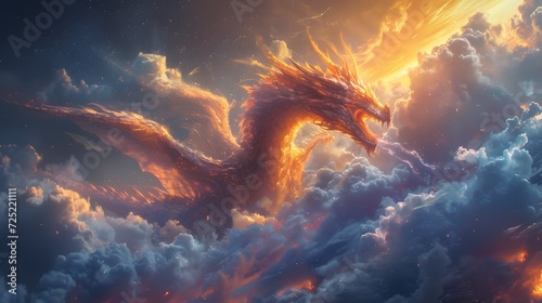  dragon and its rider © Sagar