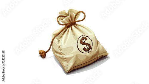 Money Bag Icon of nice animated for your isometric videos easy to use with Transparent Background