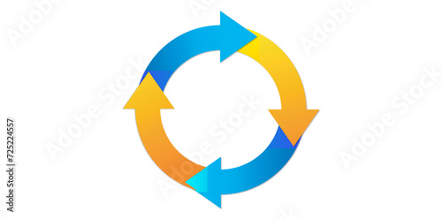 Free Download Circle Arrows Rotating On White Background, Refresh, Reload, Recycle, Loop Rotation Sign Vector Illustration. - GFXLoad