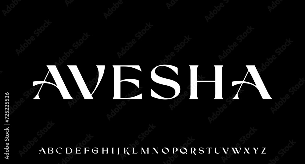 Obraz premium AVESHA. the luxury and elegant font glamour style 