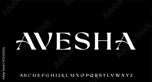 AVESHA. the luxury and elegant font glamour style	
