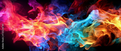 abstract multicolored fire flame background