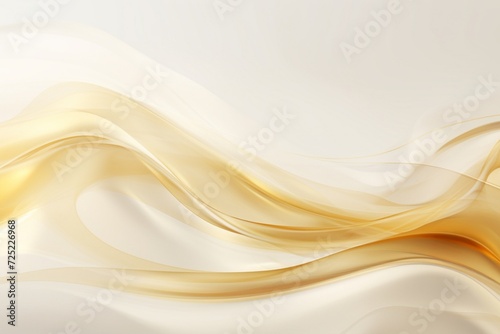 Liquid elegance takes shape in this high-definition image, where white and golden waves intertwine to create a stunning abstract background.