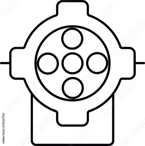 Rounded filled Editable stroke Spotlight Icon