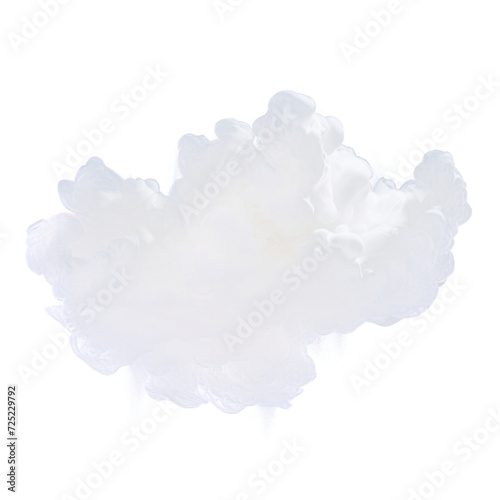 white cloud on transparent png.