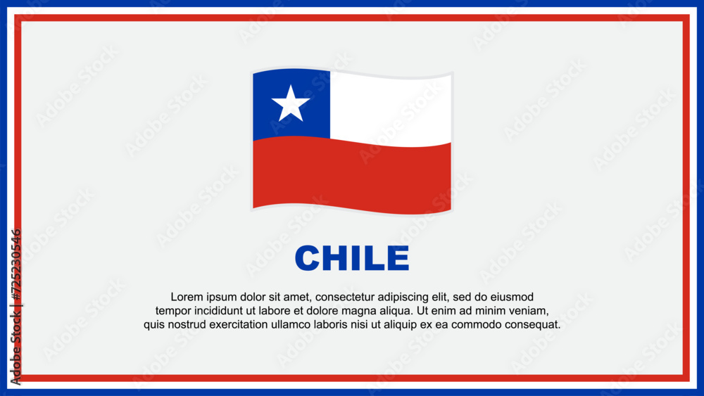 Chile Flag Abstract Background Design Template. Chile Independence Day Banner Social Media Vector Illustration. Chile Banner Chile Flag Abstract Background Design Template. Chile Independence Day Banner Social Media Vector Illustration. Chile Banner