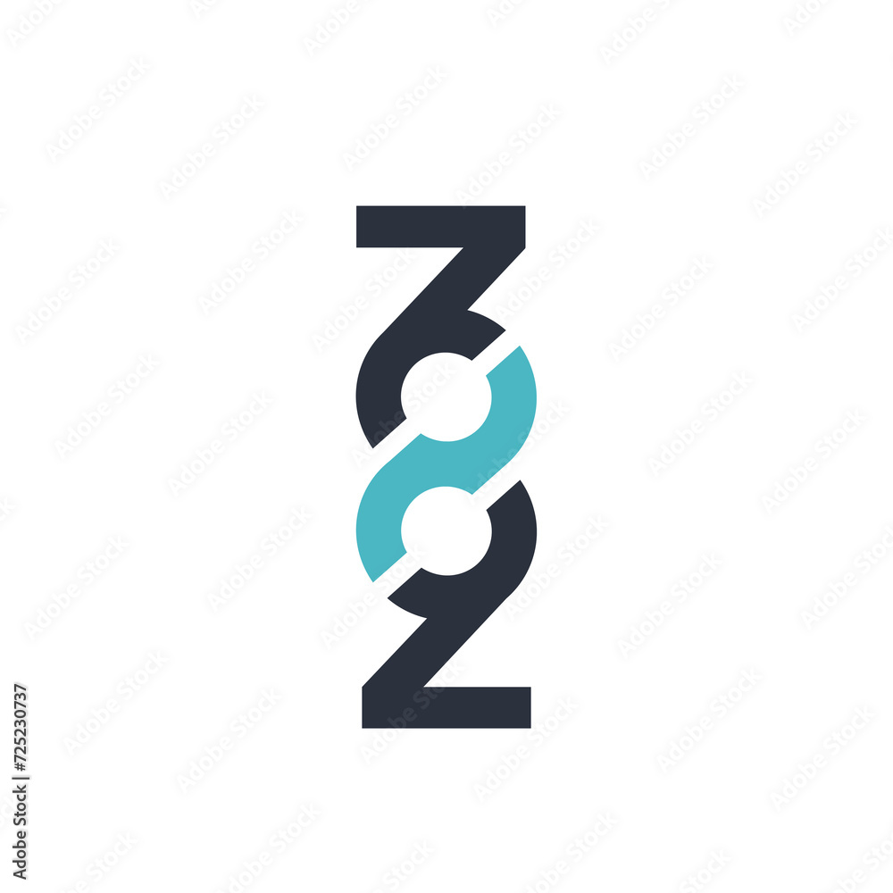 Monograms of the numbers 7, 8 and 2. Monograms of the numbers 7, 8 and 2.