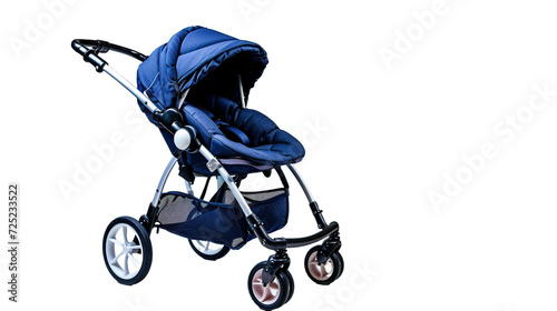 Baby stroller on transparent background photo