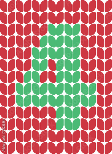 4 four number knitting vector