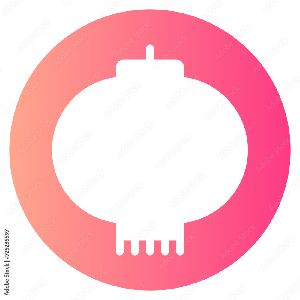 Obraz premium chinese lantern gradient icon