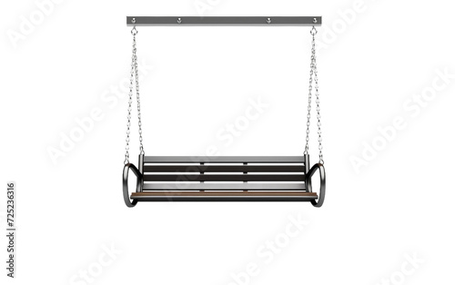The Steel Swing for Modern Parks Isolated on Transparent Background PNG.