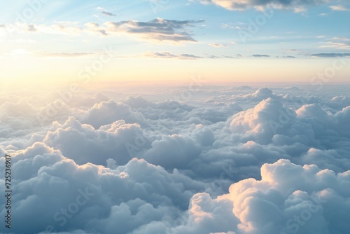 Beautiful clouds panorama of clouds above the clouds photo