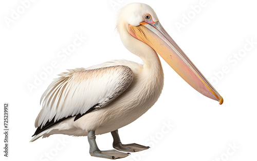 Charming Shoreline Cruiser Pelican Isolated on Transparent Background PNG.