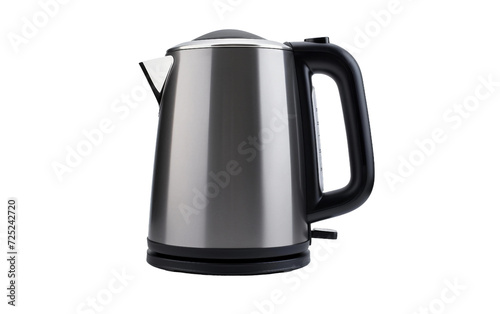 Premium Steel Electric Tea Pot Isolated on Transparent Background PNG.