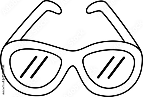 glasses cartoon lineart
